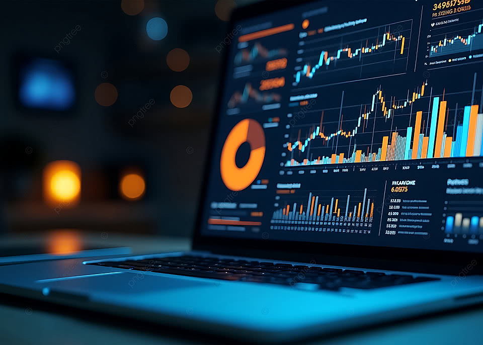 Business dashboard with KPIs and performance trends